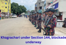 Khagrachari under Section 144, blockade underway